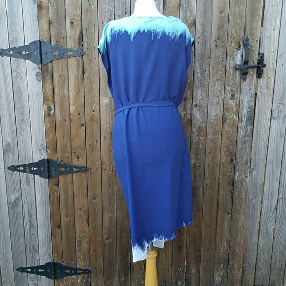 + NWT Lane Bryant Dip Dye Faux Wrap Dress - Picture 6 of 8
